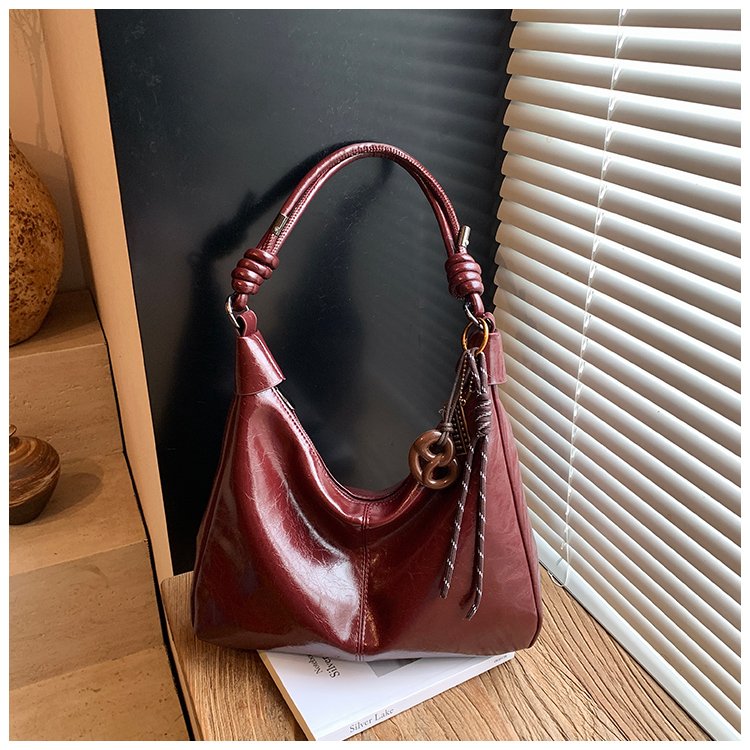 Women's PU Hobo Bag Casual Minimalist Zip Spliced 2025 Spring
