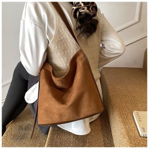 Women's Leopard Print Suede Hobo Bag with Zip Closure