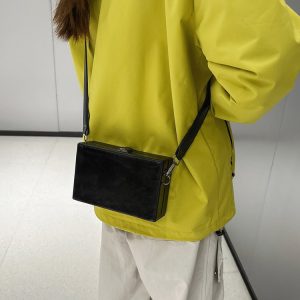 PU Crossbody Small Square Bag with Stitching Detail Summer 2026