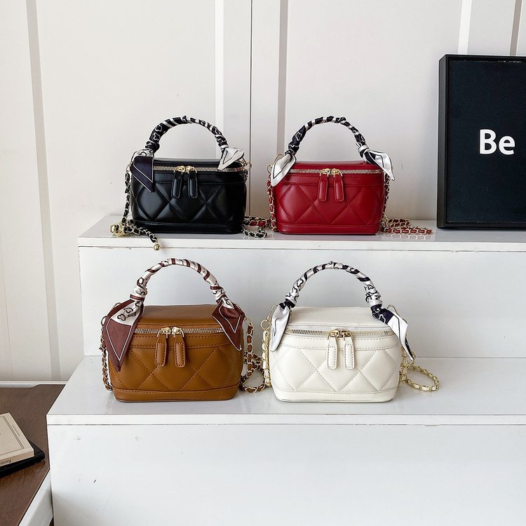 Women's Embroidered Mini Square Bag with Zipper Closure - Japanese Korean Style Summer 2026