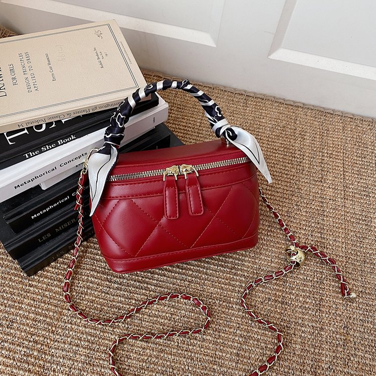 Women's Embroidered Mini Square Bag with Zipper Closure - Japanese Korean Style Summer 2026 - Image 3