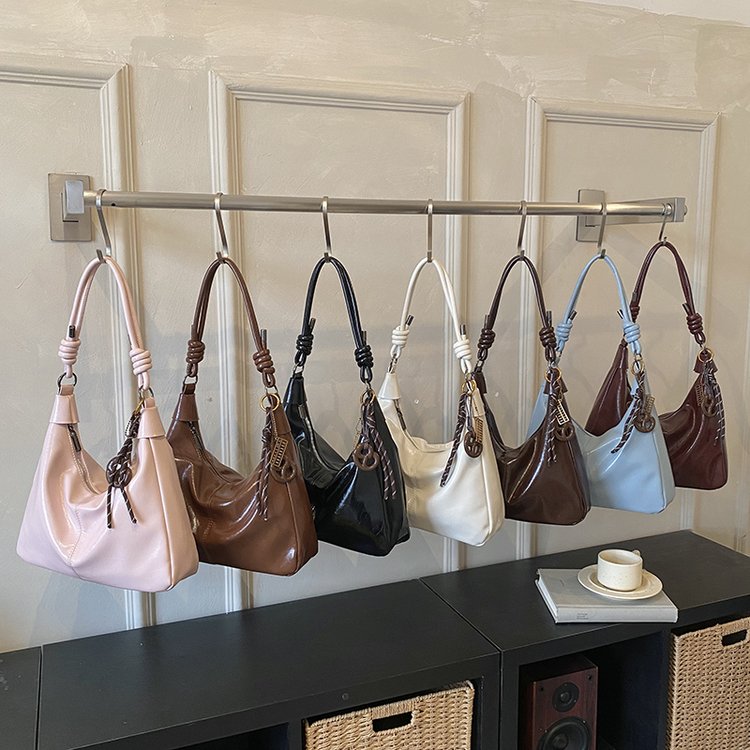 Women's PU Hobo Tote Bag with Zipper, Casual Shoulder Bag, Summer 2026
