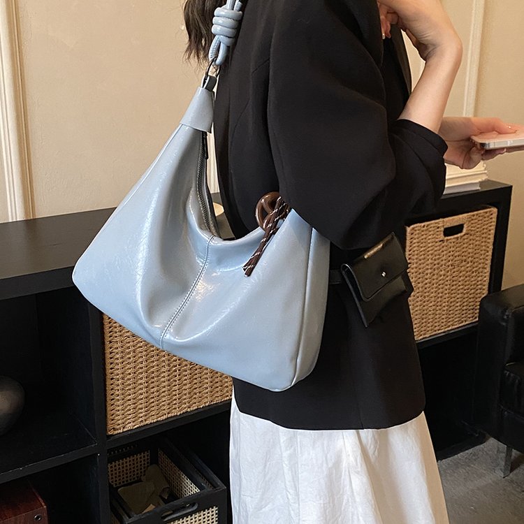 Women's PU Hobo Tote Bag with Zipper, Casual Shoulder Bag, Summer 2026 - Image 2