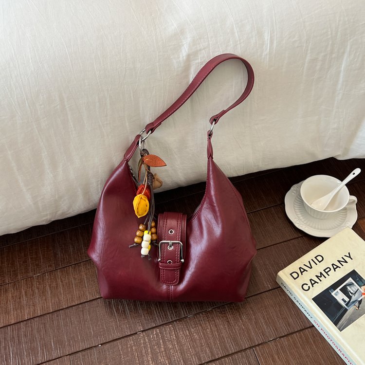 Women's Tote Bag with Zipper Closure, Shoulder Crossbody, 2026 Fall, Black, Wine Red, Khaki - Image 2