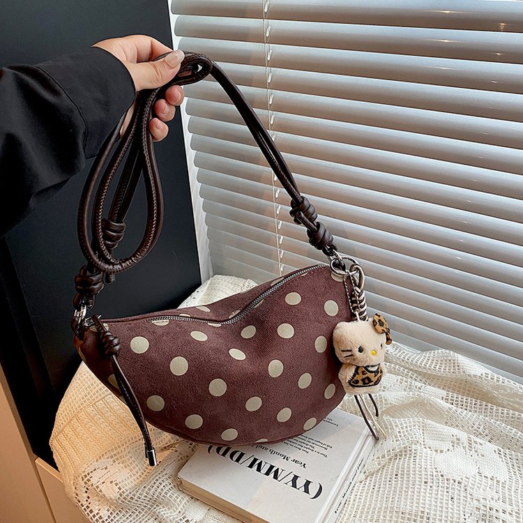 Women's Printed Pillow Bag with Zip Closure - One Size