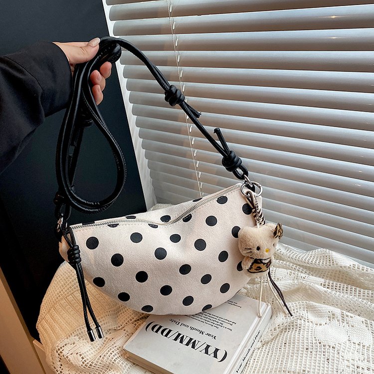 Women's Printed Pillow Bag with Zip Closure - One Size - Image 3
