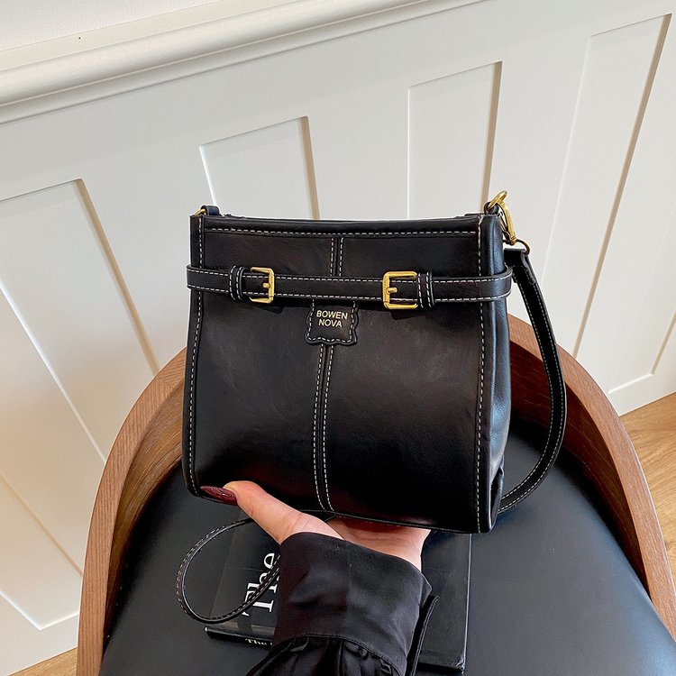 Women's Small Square Bag with Magnetic Closure and Belt Buckle Detail - Fall 2026 - Image 4
