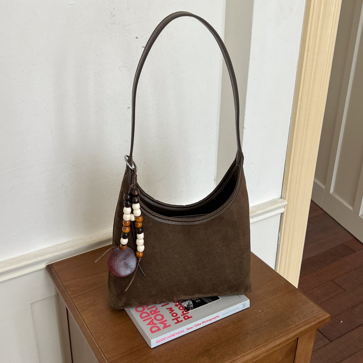 Women's Leopard Print Hobo Bag with Zip Closure - 2026 Fall - Leopard print,Black,Coffee,Green,Brown - With charm,Without charm - Image 4